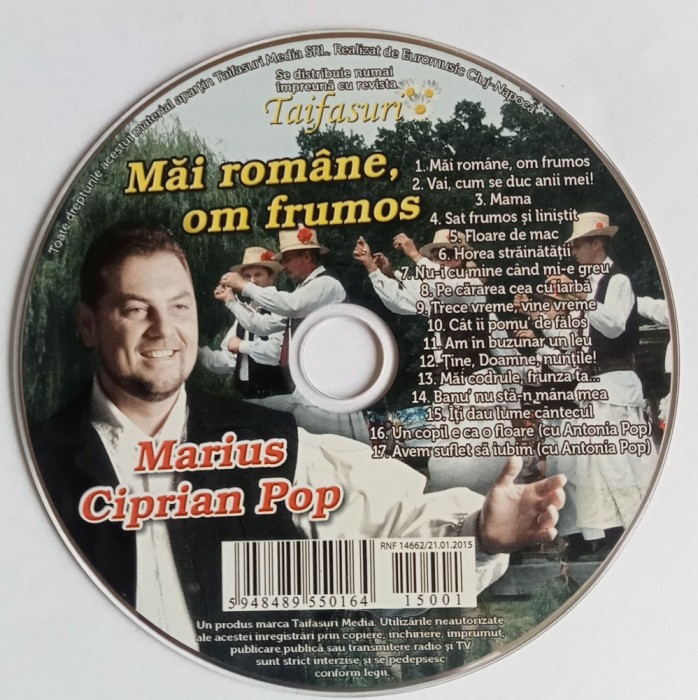 CD Marius Ciprian Pop Mai romane om frumos revista Taifasuri