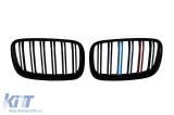 Baterii cu nervuri duble lacuite &icirc;n negru cu decorare M potrivite pentru BMW X5 E70 2007-2013, X6 E71 2008-2011 Performance AutoTuning