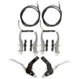 Cumpara ieftin Set complet frana V-Brake, manete plastic
