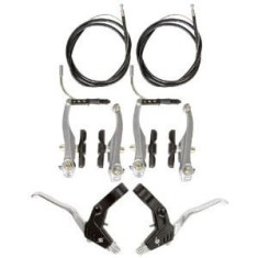 Set complet frana V-Brake, manete plastic