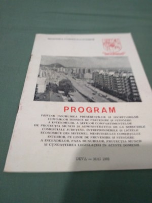 BROSURA /PROGRAM HUNEDOARA MINISTERUL COMERTULUI EXTERIOR DEVA 1983 foto