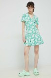 Billabong rochie culoarea verde, mini, evazată