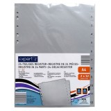Cumpara ieftin Set 2 separatoare pentru documente Expertiz, numerotate de la 1 la 12, plastic, gri