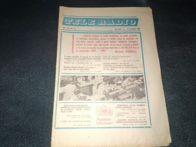 REVISTA TELE RADIO 21 27 DECEMBRIE 1986 foto