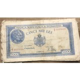 (BNK A) Romania bancnota 5000 lei 10 Octombrie 1944