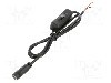 Cablu alimentare DC, cabluri, DC 5,5/2,1 soclu, negru, 0,8m, SUNNY - ECJ08R2155STSTSW