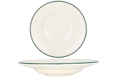 Rinart Farfurie cu paste - Green Edge - Por&amp;Aring;&amp;pound;elan - 27 cm (400cc) - set de 2 foto