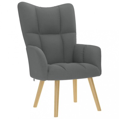 vidaXL Scaun de relaxare, gri &amp;icirc;nchis, material textil 4016768 foto