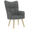 vidaXL Scaun de relaxare, gri &icirc;nchis, material textil 4016768