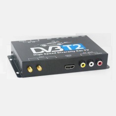 Tuner TV auto DVB-T2 digital cu 2 antene, USB media player si HDMI