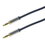 Cablu audio Jack 3,5 mm 0,3m albastru, Logilink