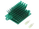 Radiator extrudat cu aripioare BGA verde 41x45mm