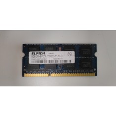 Memorie RAM Laptop, Elpida, 8GB, 2Rx8, DDR3L, PC3L-12800S, 1600MHz, 1.35V, EBJ81UG8EFU0-GN-F, CL11, Non-ECC, SODIMM, 204 pini