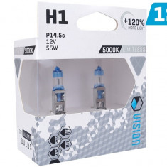 Becuri Vision Alb Nelimitat H1 12v 55w P14,5s U E4 + 120%, 2 Buc 58811