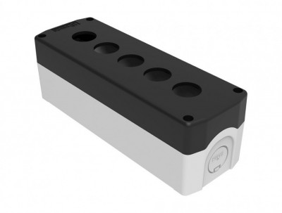 Cutie plastic pentru 5 butoane Bemis BT3-5000-0002, IP44, negru foto