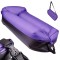 Saltea Autogonflabila &quot;Lazy Bag&quot; tip sezlong, 185 x 70cm, culoare Negru-Violet,