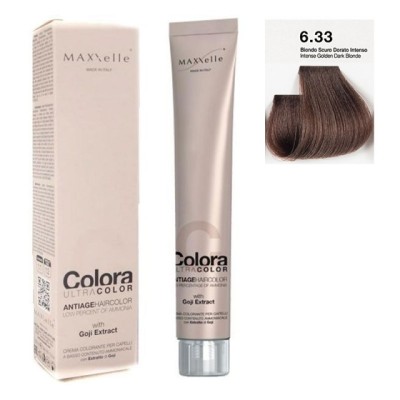 Blond inchis auriu intens 6.33 Vopsea Colora MaXXelle cu extract de Goji 100 ML foto
