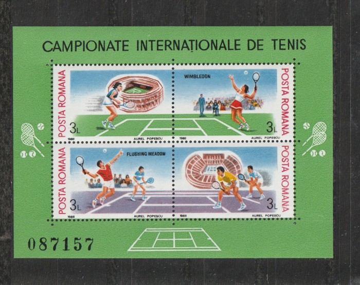 Romania 1988 - #1206 Campionate internationale de Tenis M/S 1v MNH