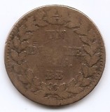 Franta 1 decime 1815 BB - Napoleon I, Litera N, Bronz, 20 g, 32 mm, KM-701 (5), Europa