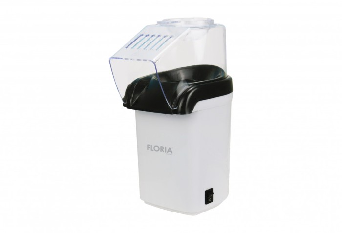 Aparat pentru facut popcorn Floria ZLN9044, BPA FREE, capacitate 60 de grame, 1200W, Alb