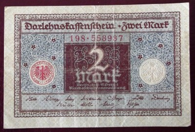 Germania 2 mark 1920 seria 987 ** foto