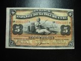 CUBA SPANIOLA 5 PESOS 1896