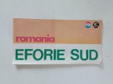 Eforie Sud, Romania - plaint harta turistica 1977, 43x22cm