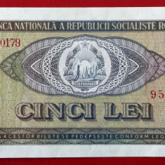 Romania 5 lei 1966 seria 609 UNC necirculata **