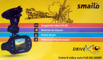 DVR AUTO camera supraveghere video Smailo DriveX + card 16 GB foto