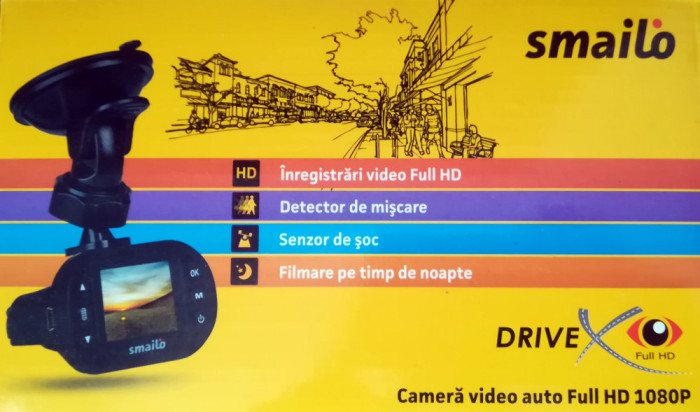 DVR AUTO camera supraveghere video Smailo DriveX + card 16 GB