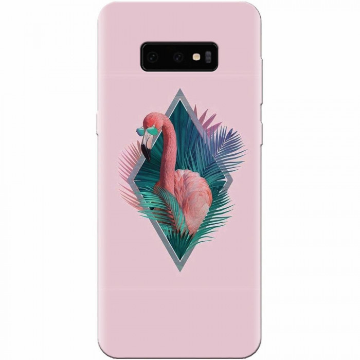 Husa silicon pentru Samsung Galaxy S10 Lite, Flamingo With Sunglass