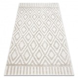 Covor SANTO SISAL 58377 caro, geometric, zigzag bej, 180x270 cm