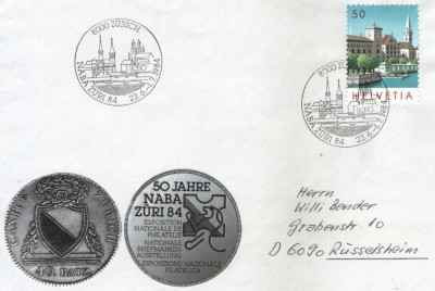 Elvetia 1984 - Zurich, FDC foto