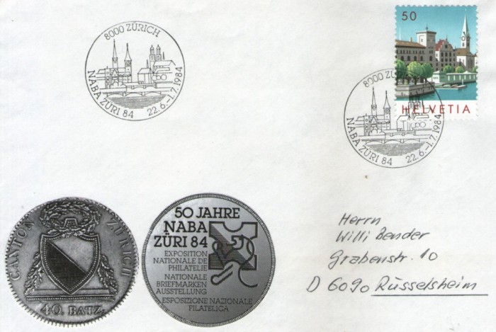 Elvetia 1984 - Zurich, FDC