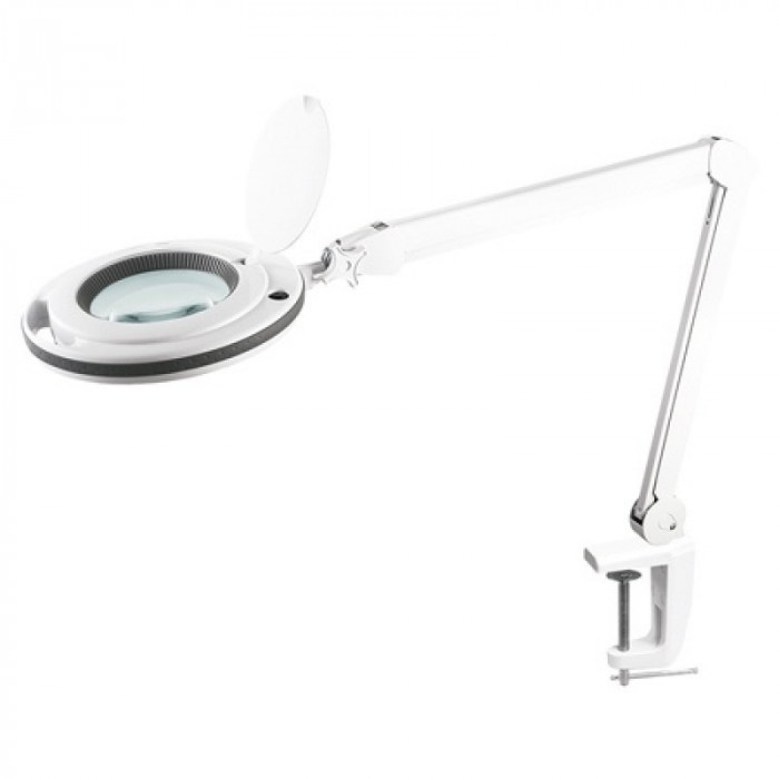 Lampa cu lupa Rebel, LED, 10 W, 5 Dioptrii, 730 lm, 6500 K, clema metalica, Alb