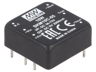 Convertor DC/DC 10W 36-75V la 5V 2000mA THT foto