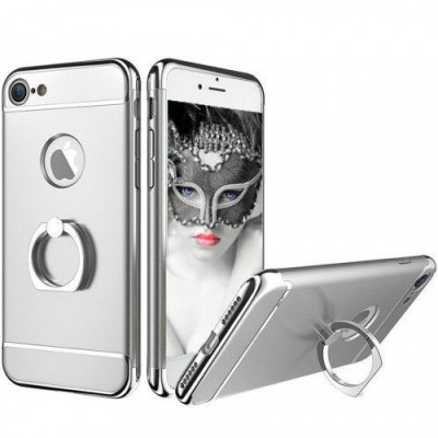 Carcasa Completa pentru Apple iPhone 6 Plus/6S Plus 3in1 Ultrasubtire Ring Silver+ Folie Sticla Securizata foto