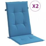 Cumpara ieftin Perne scaun spatar inalt 2buc melanj albastru 120x50x4cm textil