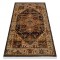 Covor L&acirc;nă KESHAN franjuri, Ornament, cadru oriental 2886/53511 bej / albastru inchis, 120x145 cm