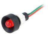 Lampă LED concavă roșie 24V &Oslash;13mm IP40