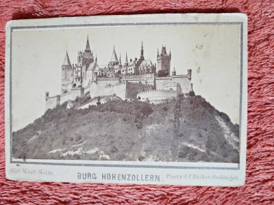 Fotografie tip CDV, Burg Hohenzollern Sud Weit Seite foto