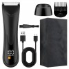 Trimmer cu lama ceramica si Lumina LED, HexaCut, Negru