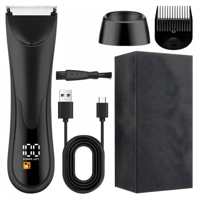 Trimmer cu lama ceramica si Lumina LED, HexaCut, Negru foto