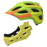 Casca bibiclete/trotinete PNY-49 FULLFACE verde/portocalu/galben MAT marime M (4... Cod:U141