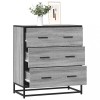 Gossi dulap, gri sonoma, 68x35x76 cm, lemn prelucrat si metal