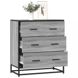VidaXL Dulap, gri sonoma, 68x35x76 cm, lemn prelucrat și metal 848972