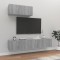 vidaXL Set dulap TV, 3 piese, gri sonoma, lemn prelucrat