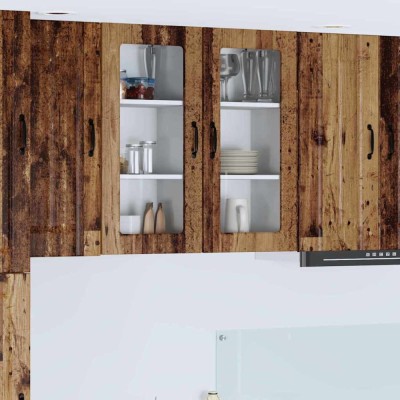vidaXL Dulap suspendat de bucătărie cu raft Lemn Vechi 40 x 31 x 80 cm 885001 foto