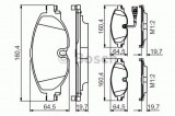 Set placute frana,frana disc AUDI A3 Limousine (8VS) (2013 - 2016) BOSCH 0 986 495 347