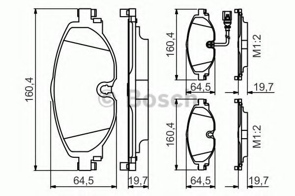 Set placute frana,frana disc VW PASSAT Variant (3G5) (2014 - 2016) BOSCH 0 986 495 347